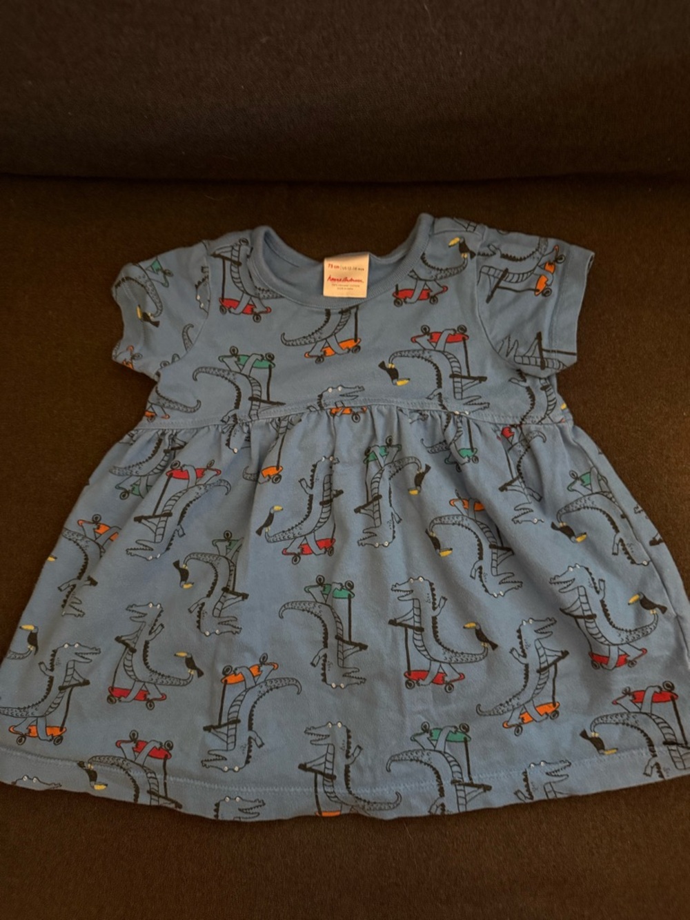Hanna Andersson Light Blue Alligator Scooter Dress